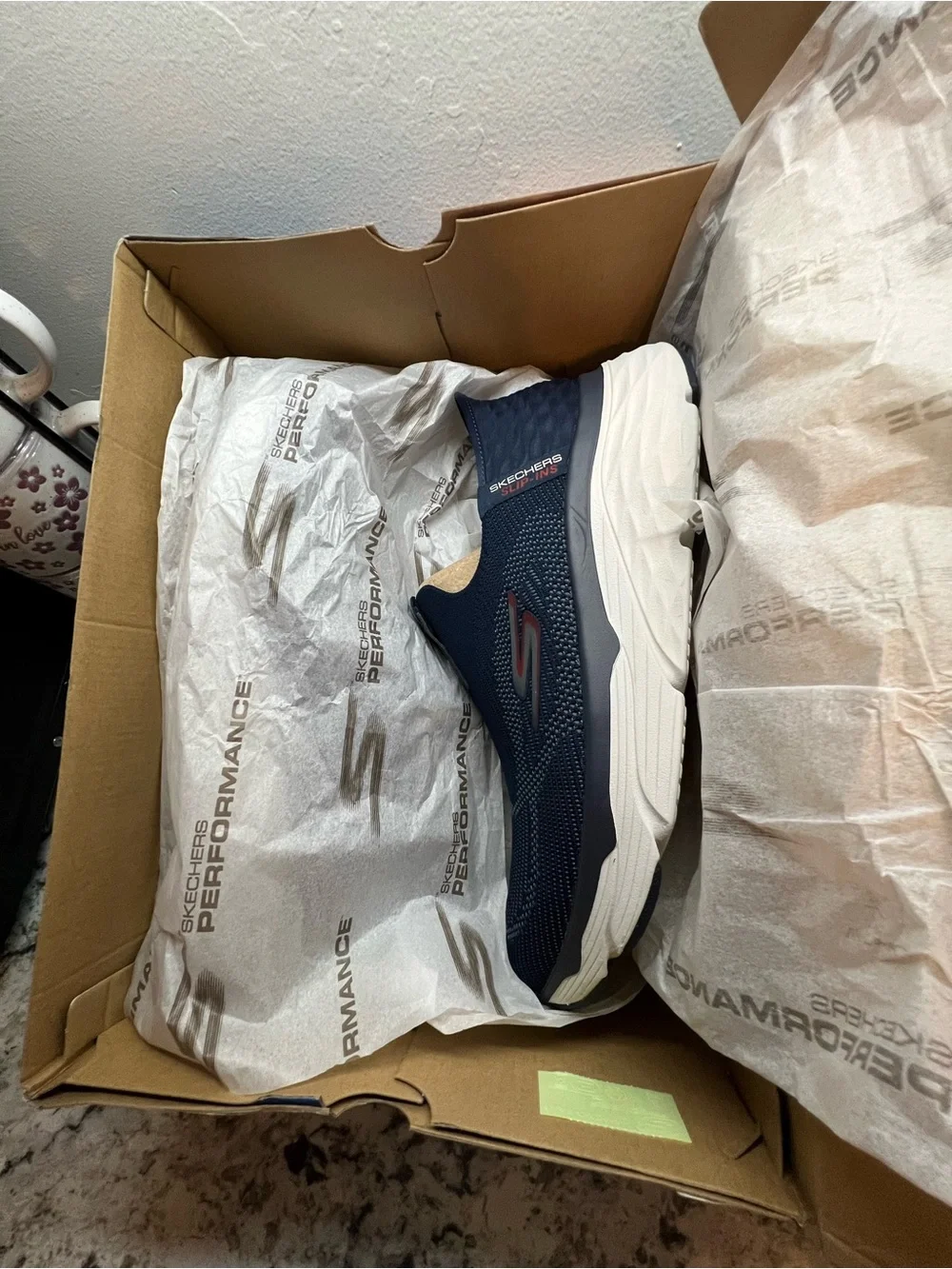 Skechers Navy hands free Slip-On Knit Walking Shoes